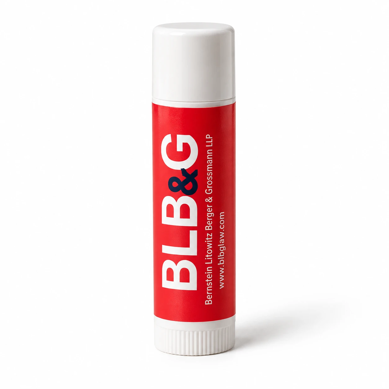 BLB&G red branded lip balm
