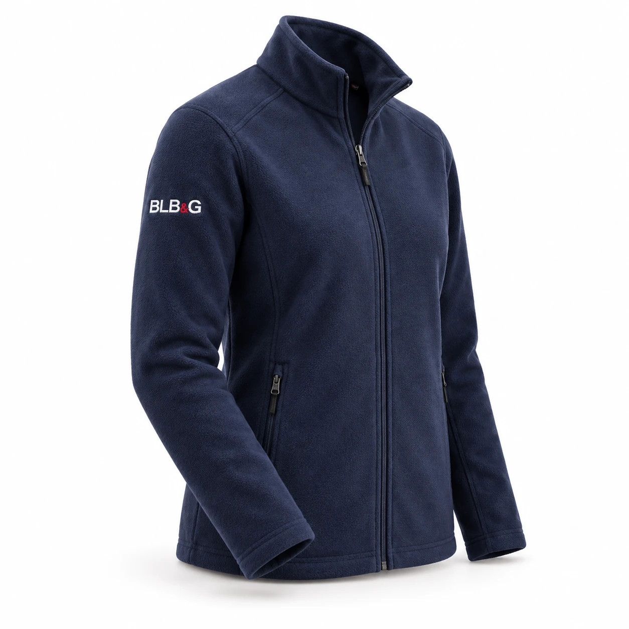 BLB&G navy embroidered fleece jacket