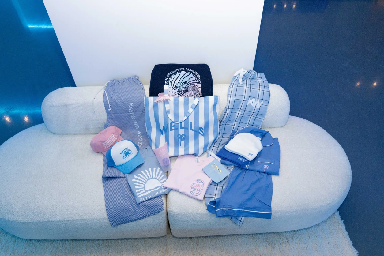 Kira coordinated merchandise displayed at the event