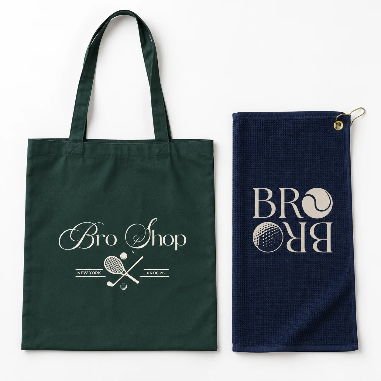 Brody green Bro Shop canvas tote