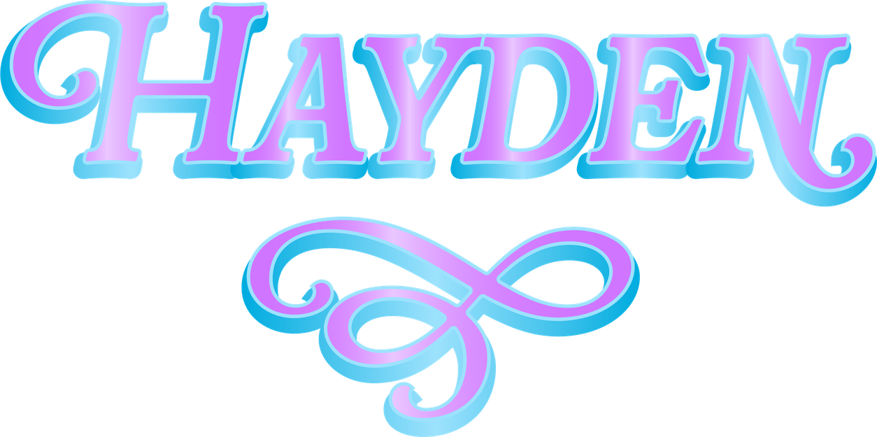 Hayden ornamental name lettering