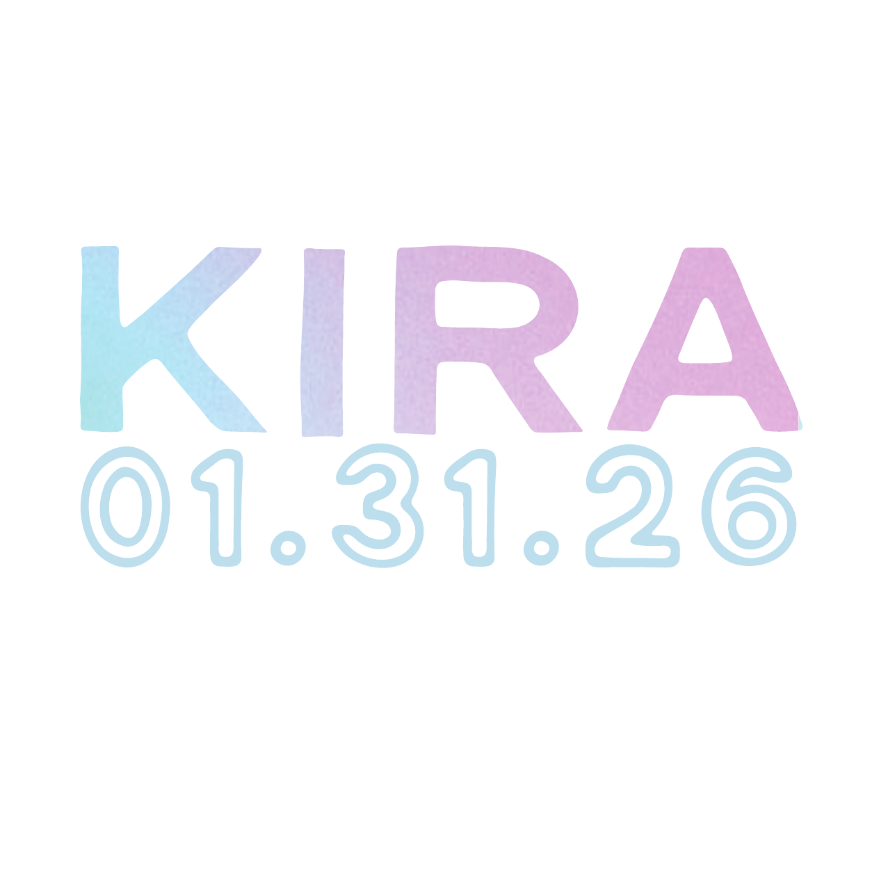 Kira Logo 03 in coastal blue and pink