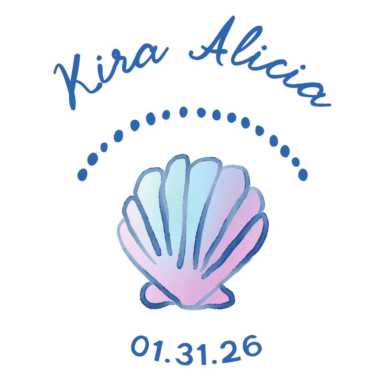 Kira Logo 04 in coastal blue and pink