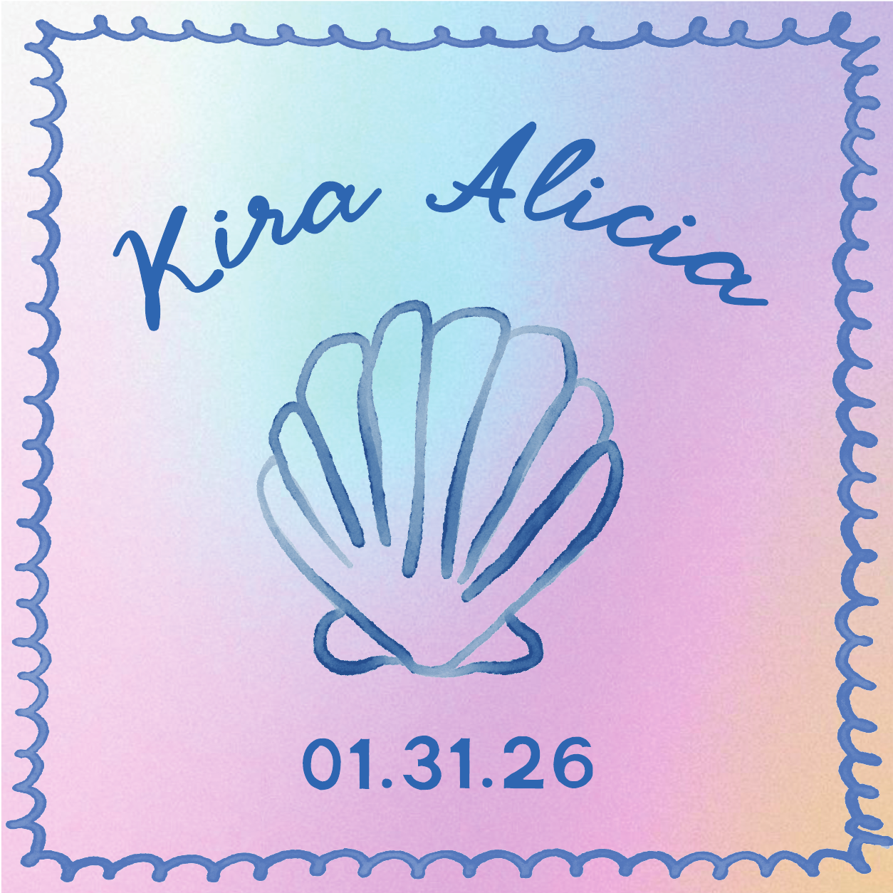 Kira Logo 05 in coastal blue and pink