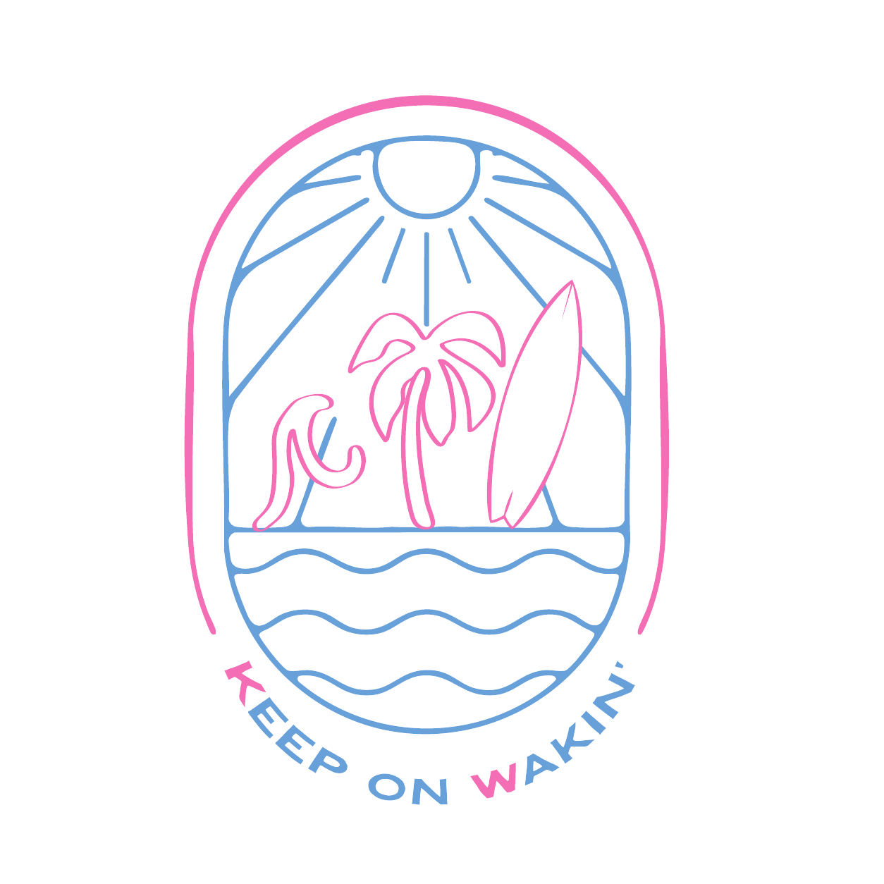 Kira Logo 15 in coastal blue and pink