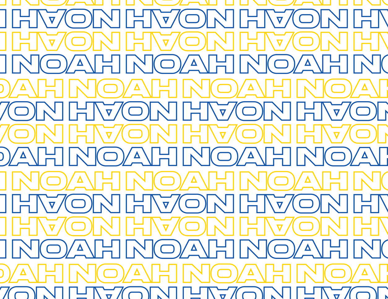Noah Pattern 05 in blue and yellow