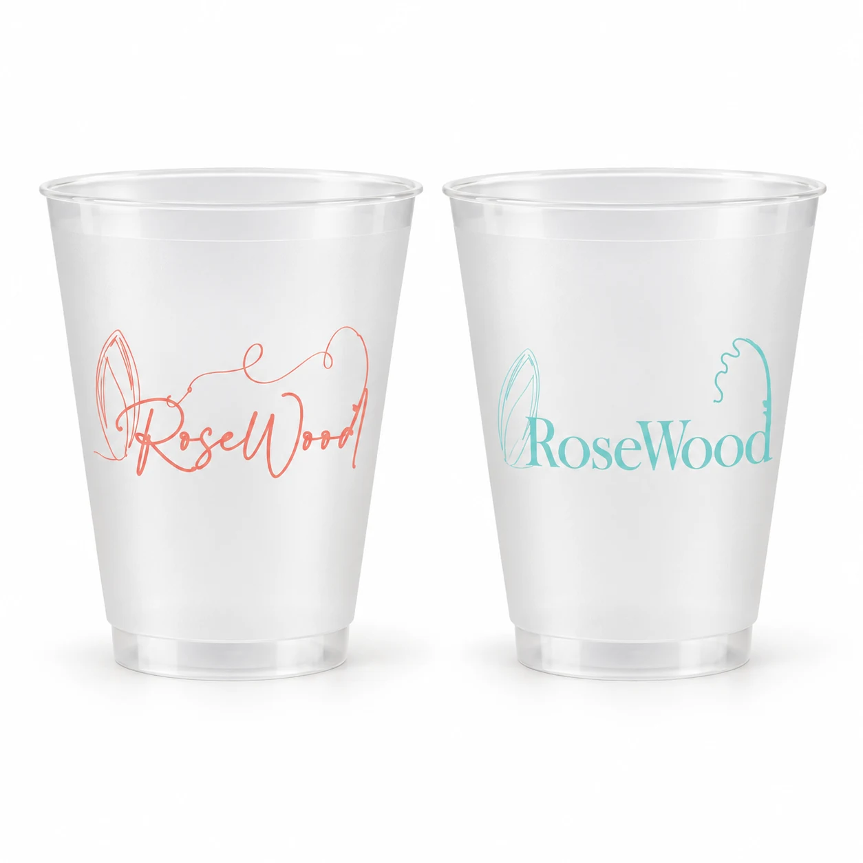 Rosewood frosted cups