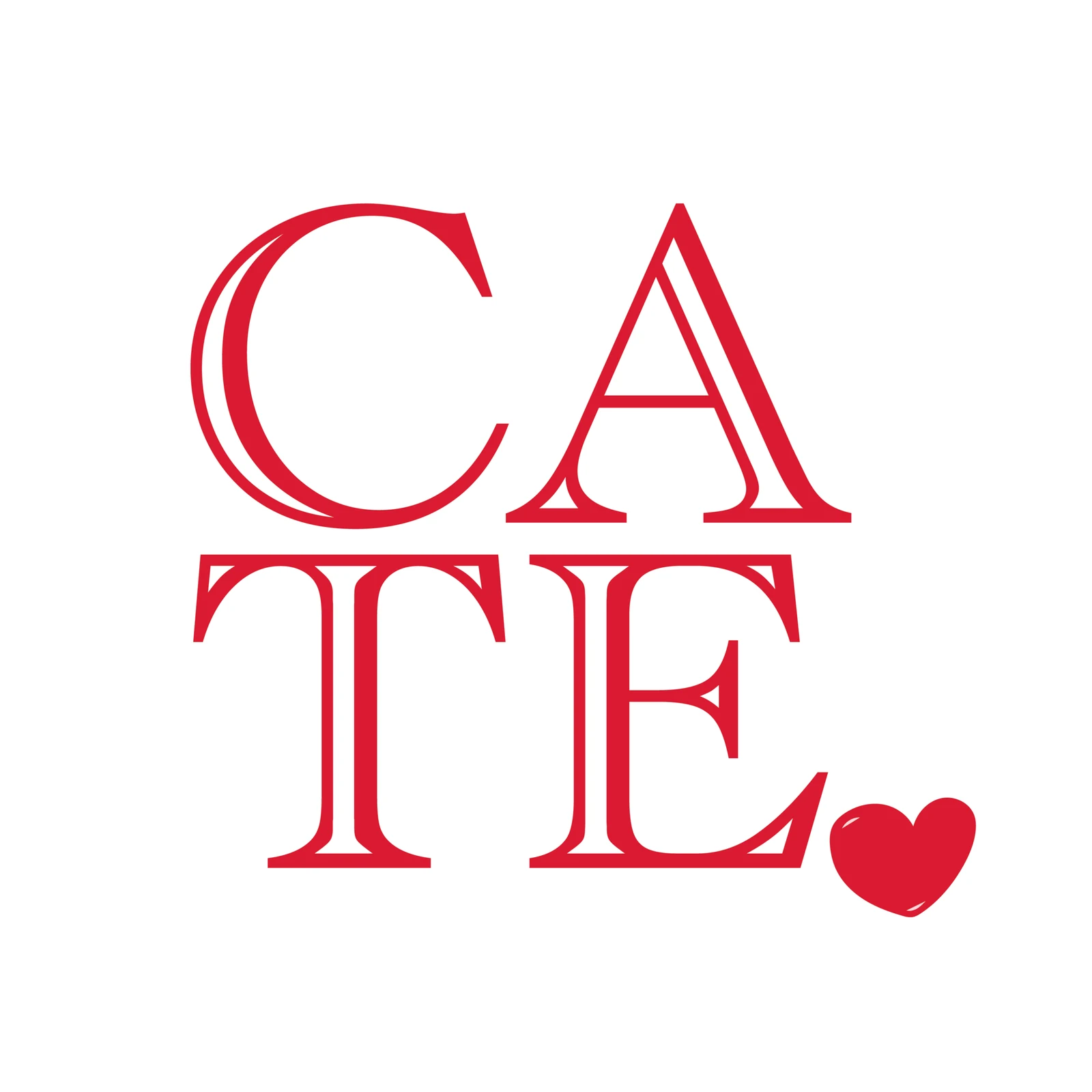 Cate: Red CATE logo artwork