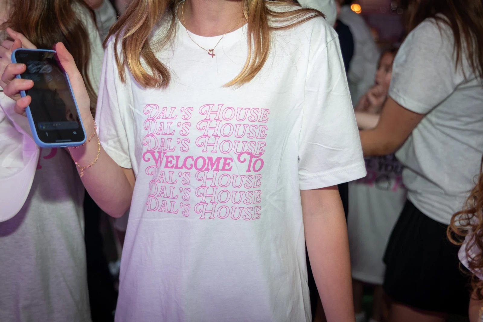 Dalia: Custom T-shirt worn at the event