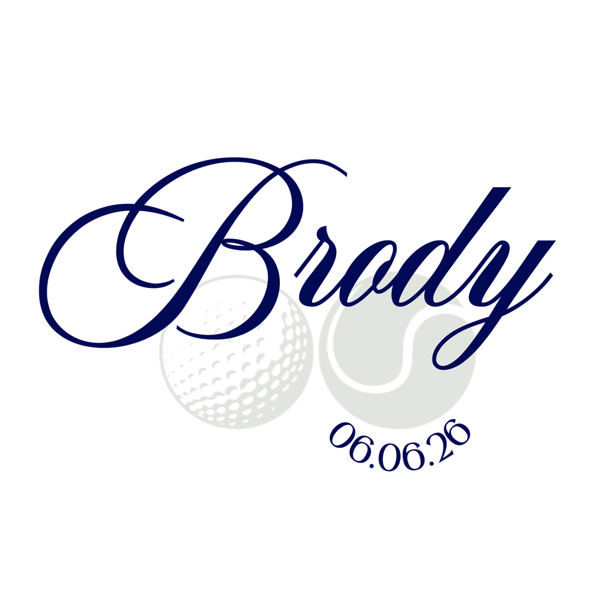 Brody script golf logo