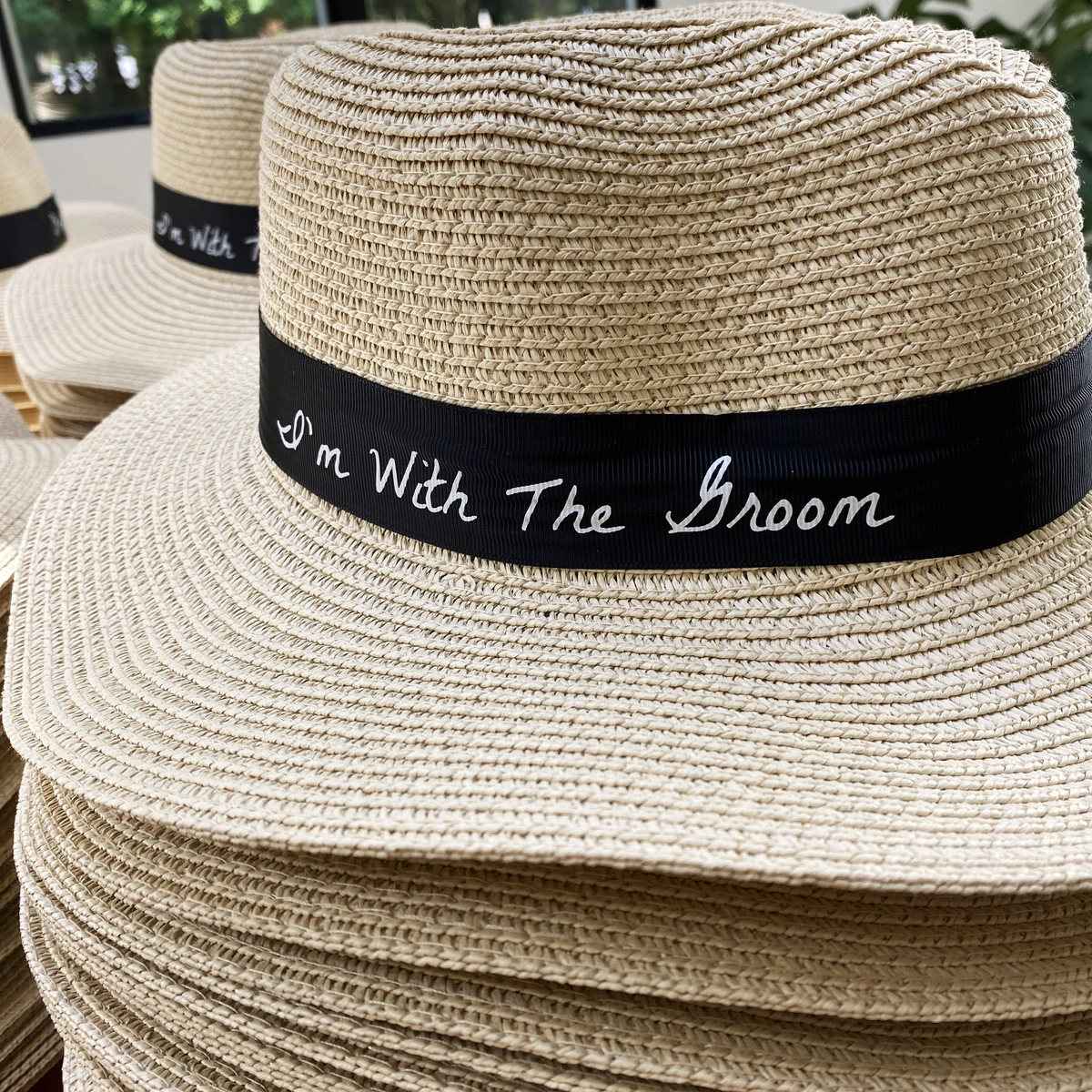 Ben & Leo personalized straw hats