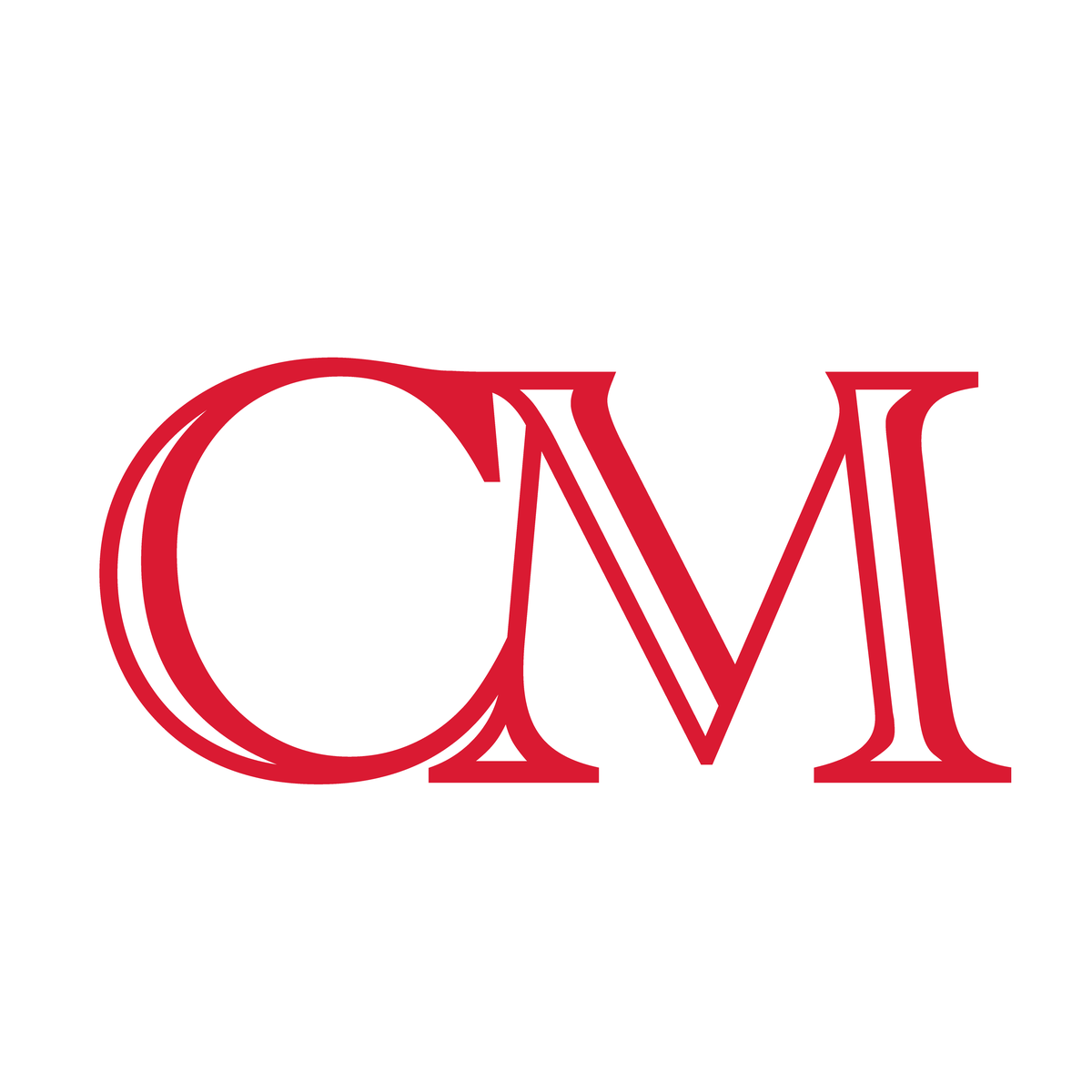 Cate red CM monogram