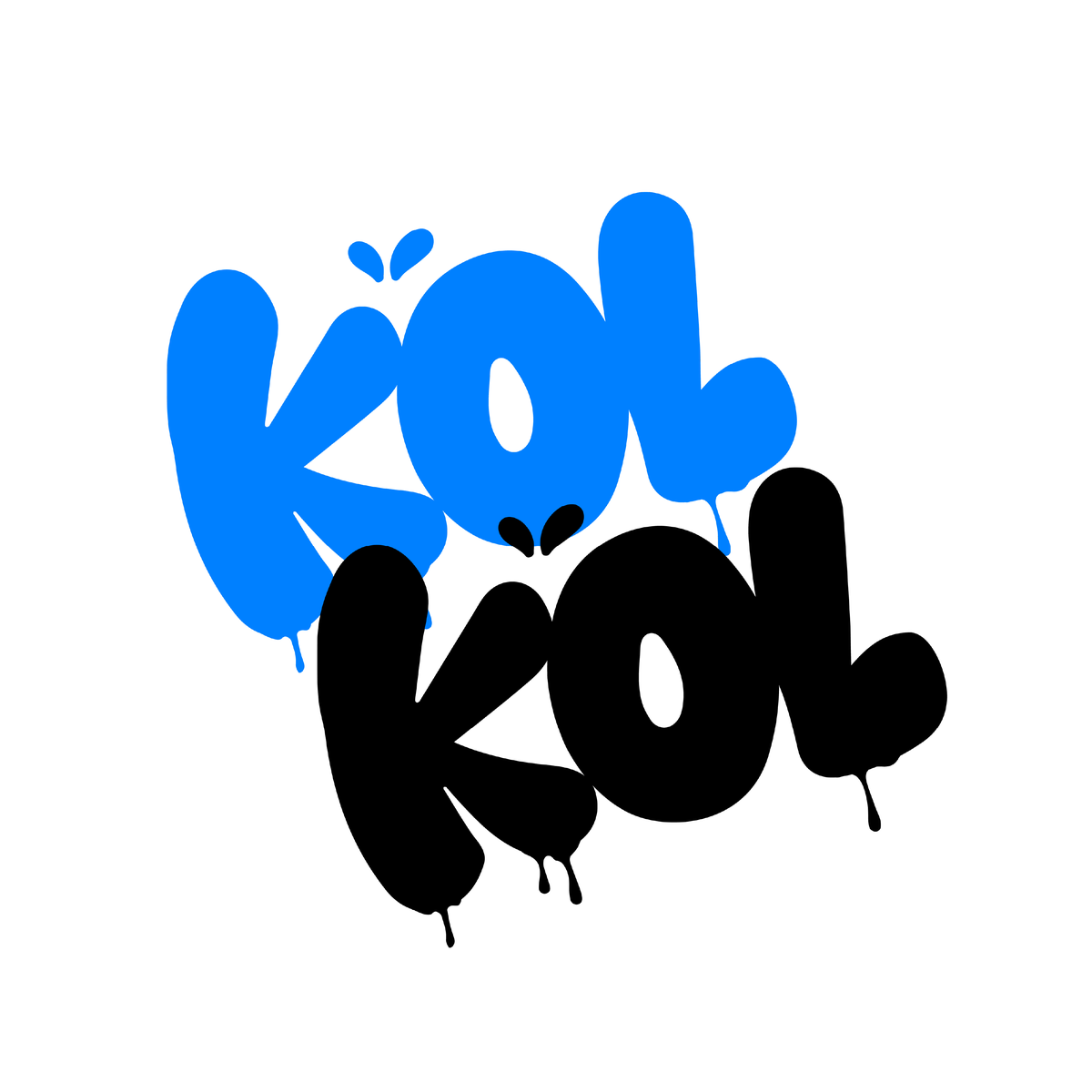 Kol stacked blue and black logos