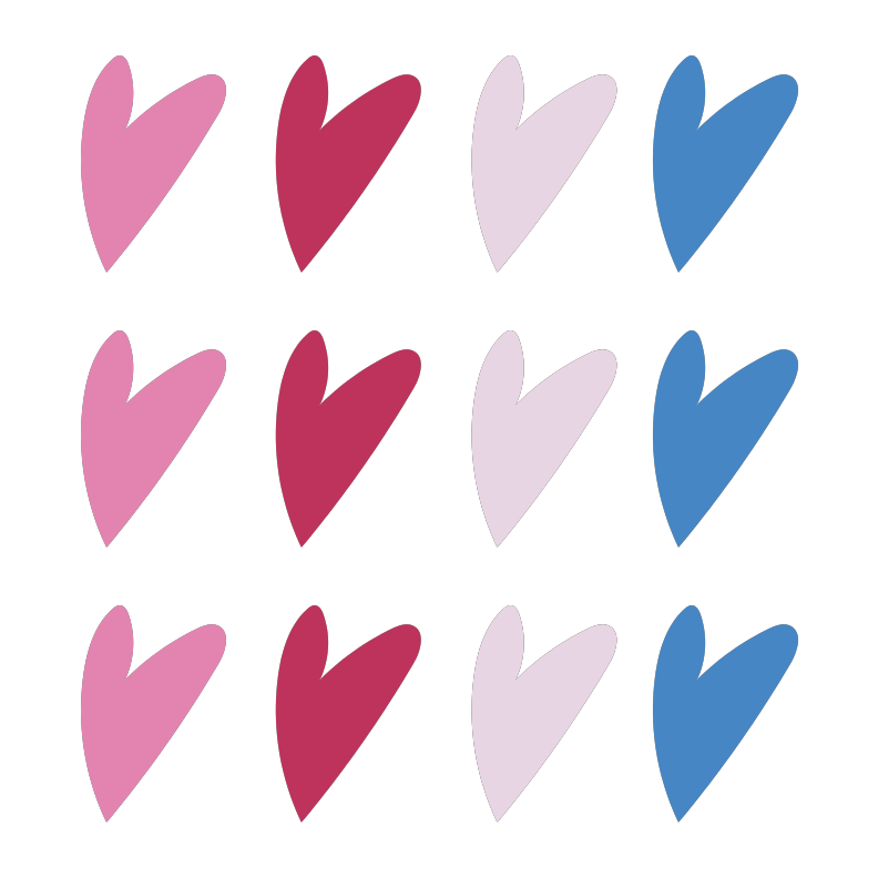 Sadie colorful hearts repeat