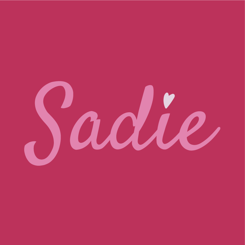 Sadie pink script logo