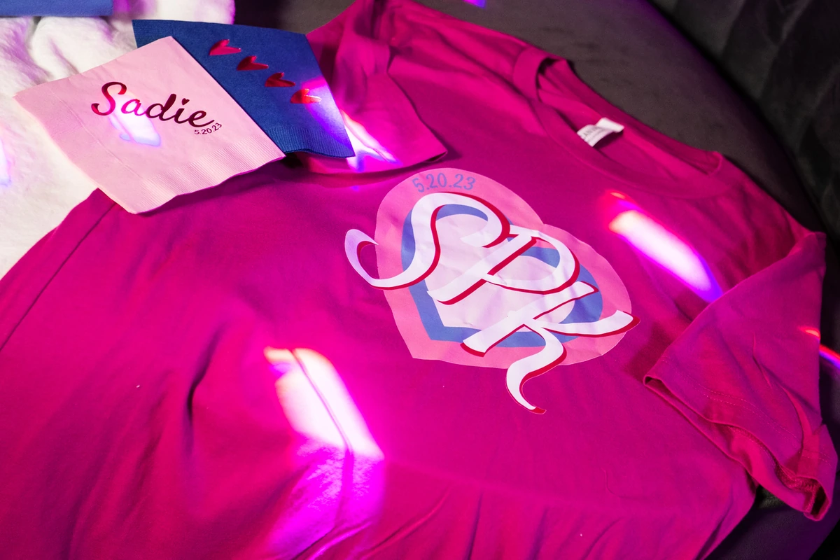 Sadie pink hoodie graphic