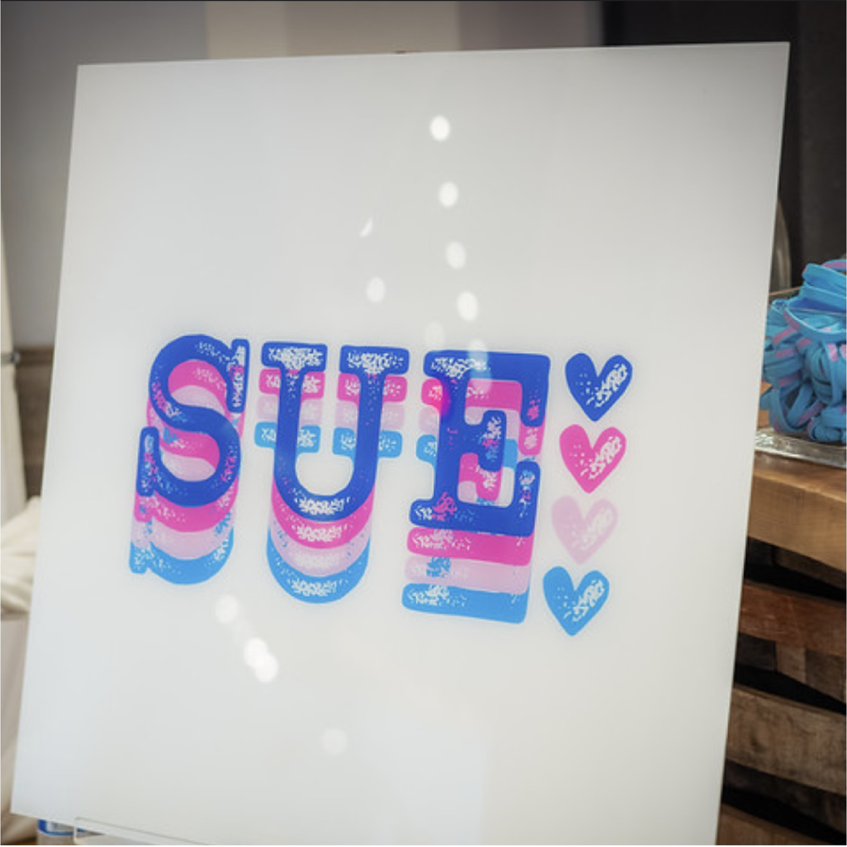 Sue custom mirror graphic