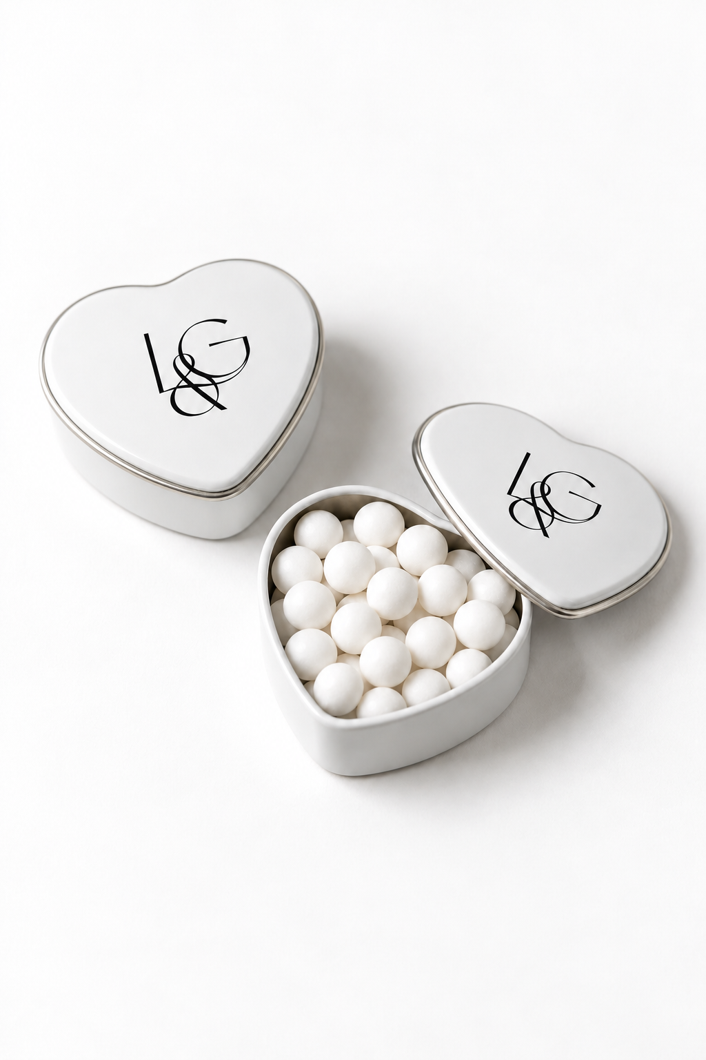 Lauren & Gerry heart mint tins