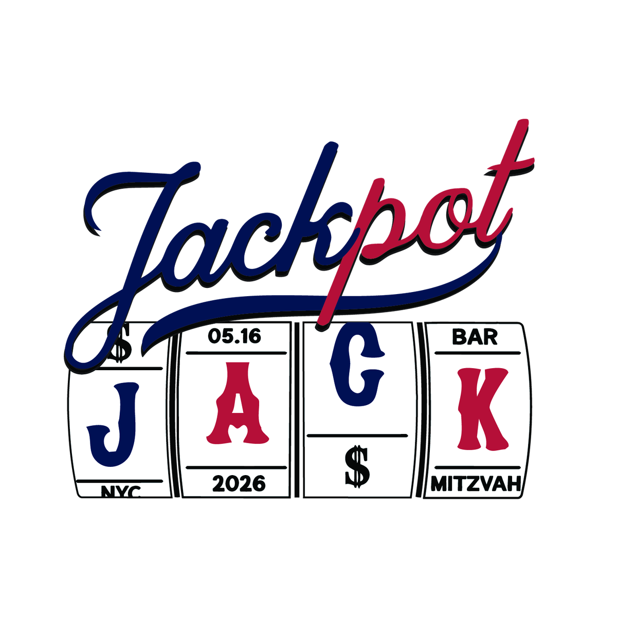 Jack Jackpot slot-lettering logo