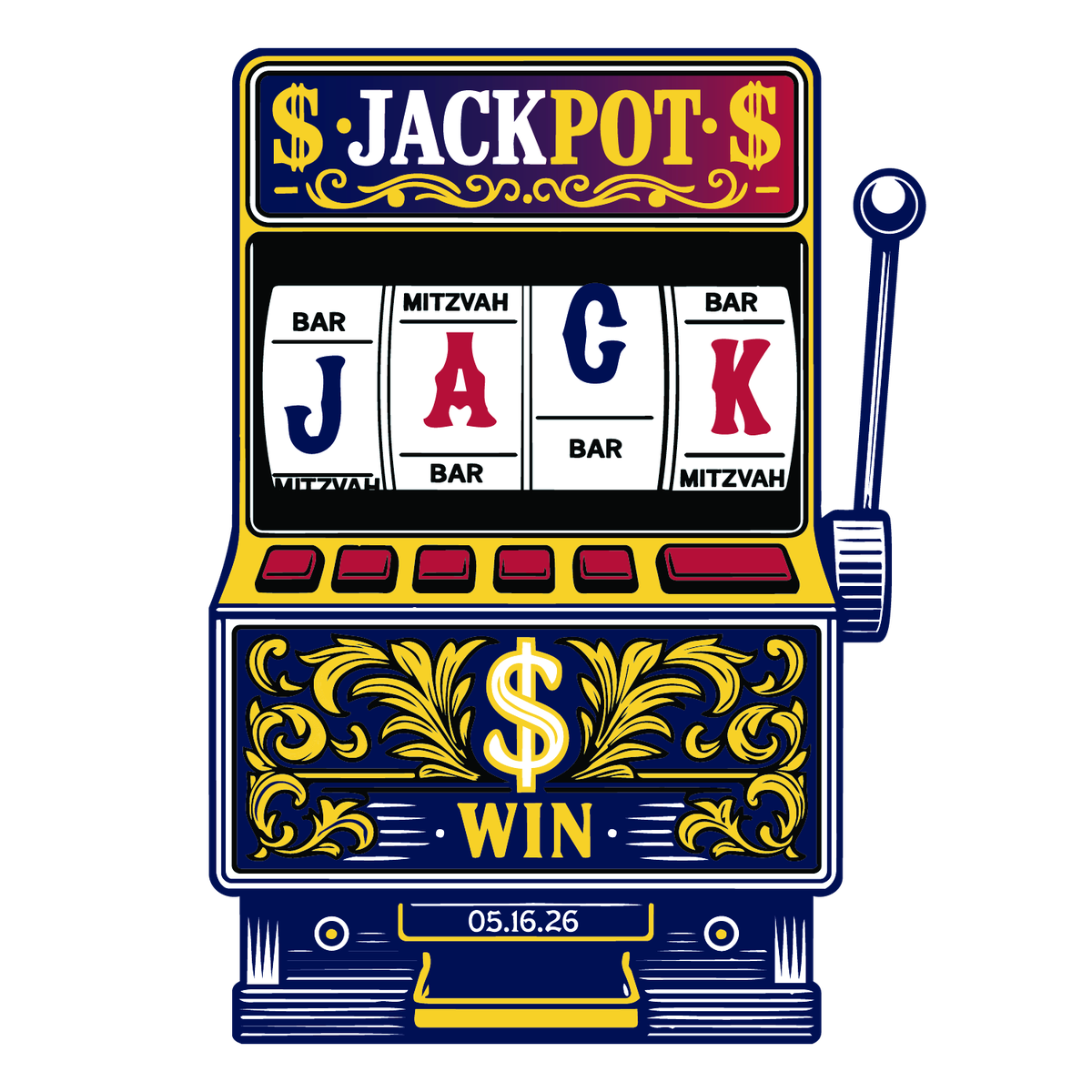 Jack illustrated jackpot machine