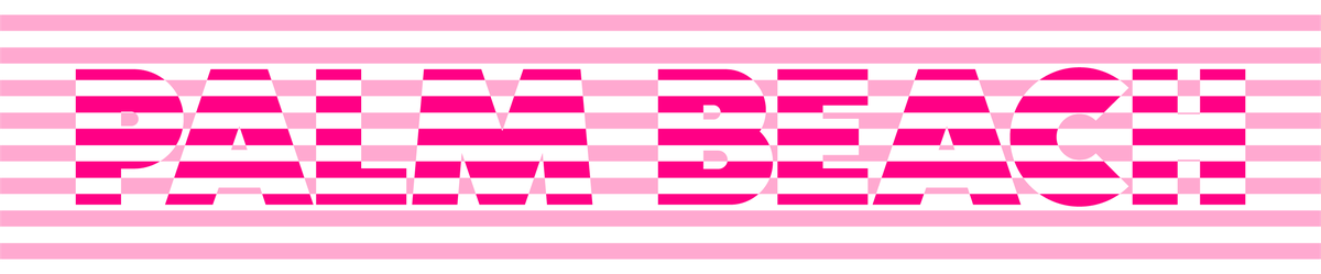 Lucy pink Palm Beach striped lettering