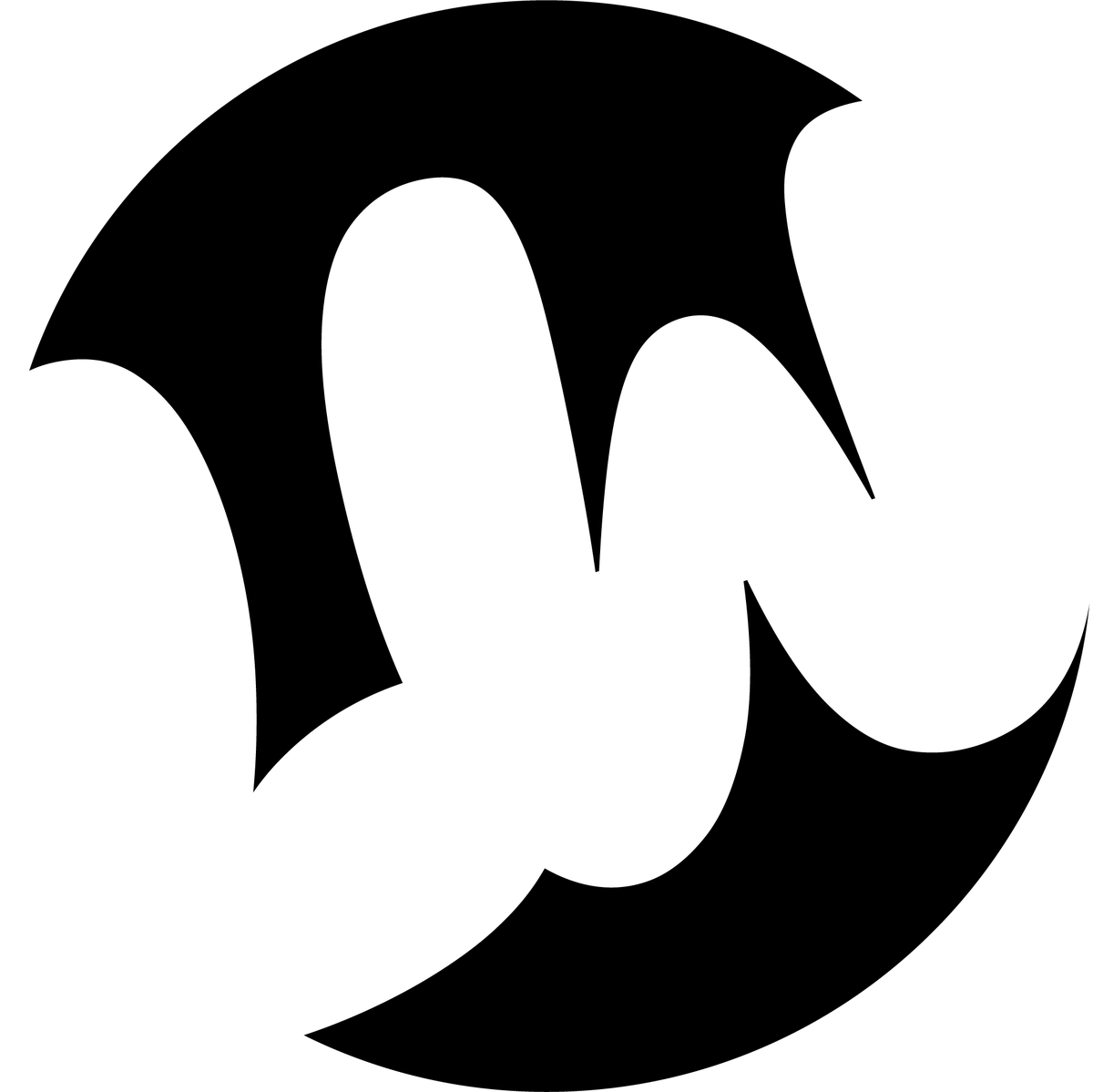 Lucy black rounded monogram