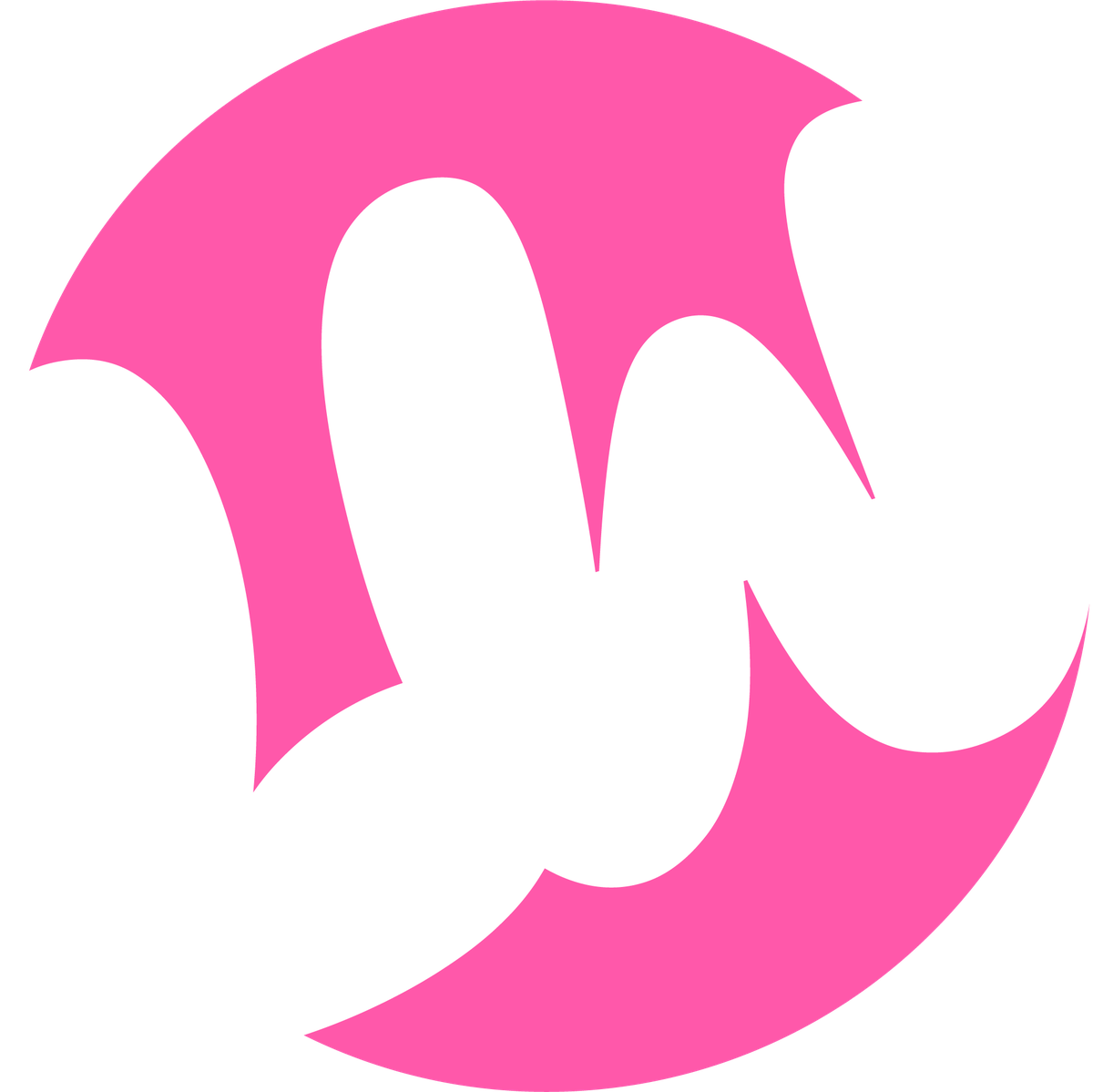 Lucy pale pink rounded monogram
