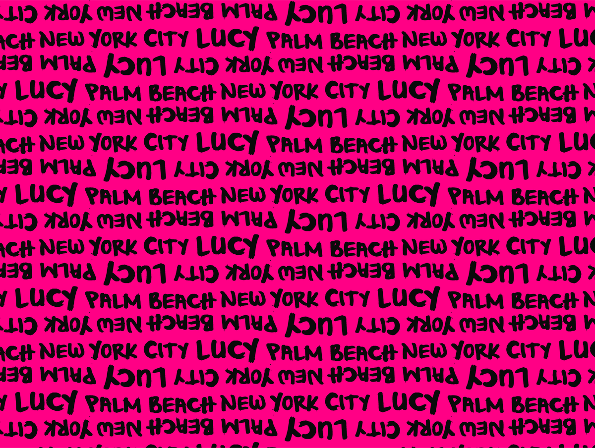 Lucy pink New York City and Palm Beach repeat