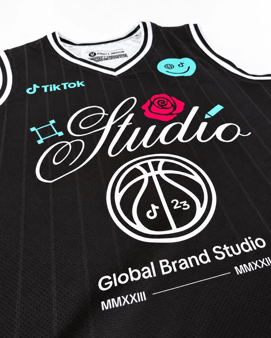 TikTok Studio basketball jersey graphic detail