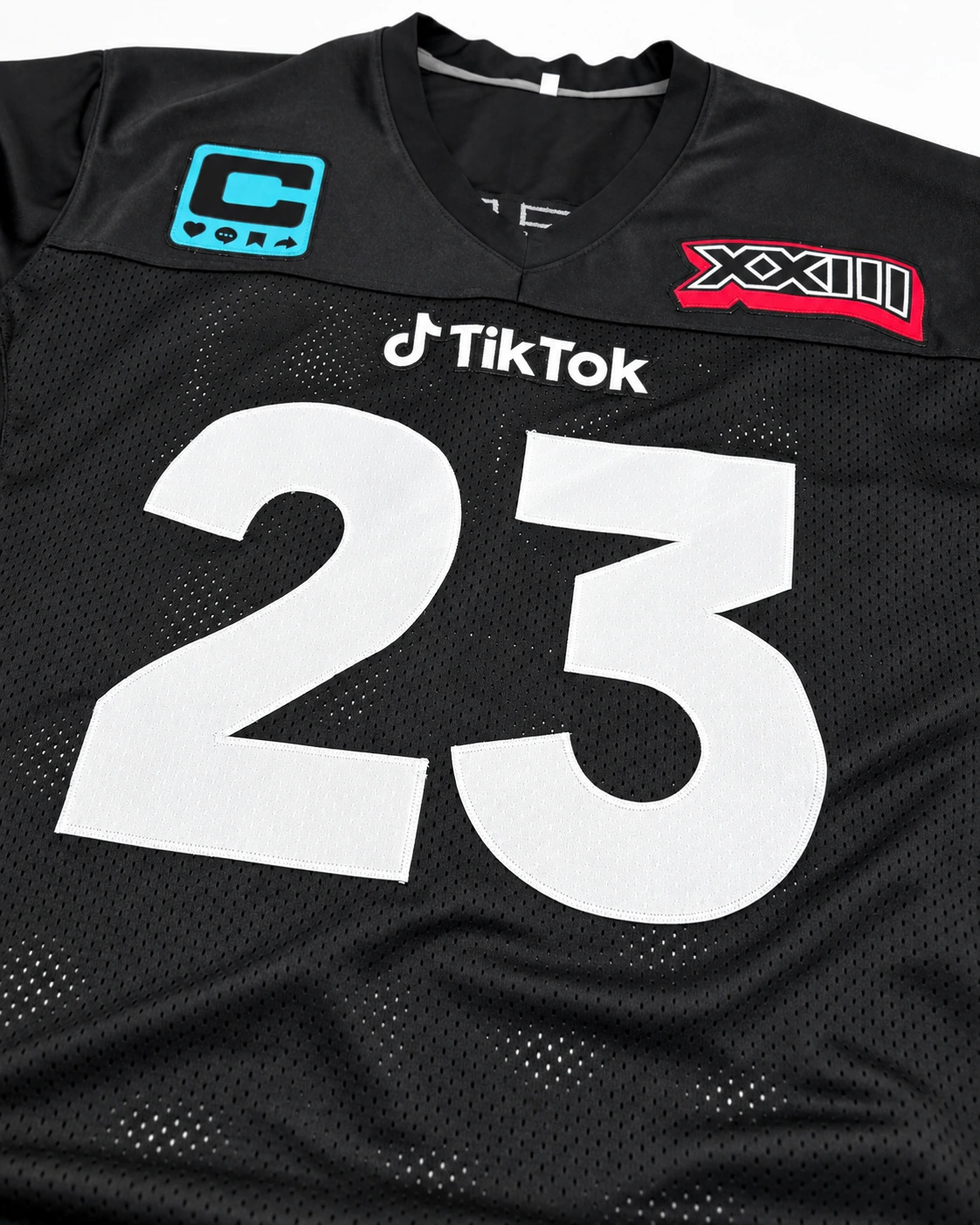 TikTok football jersey number and graphic detail