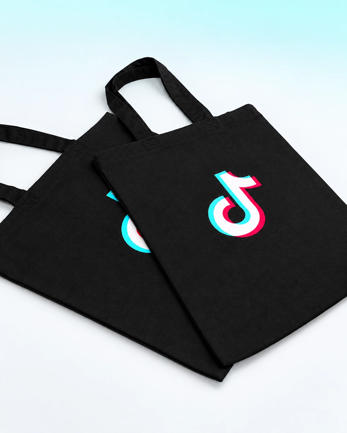 TikTok black canvas totes