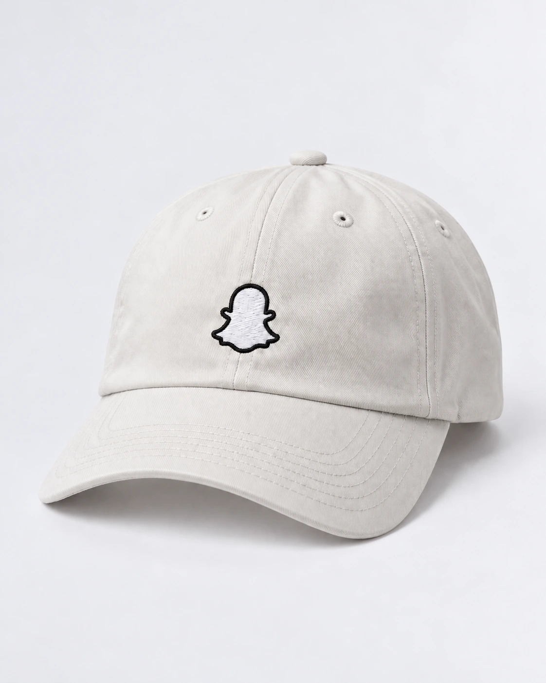 Snapchat cream embroidered cap